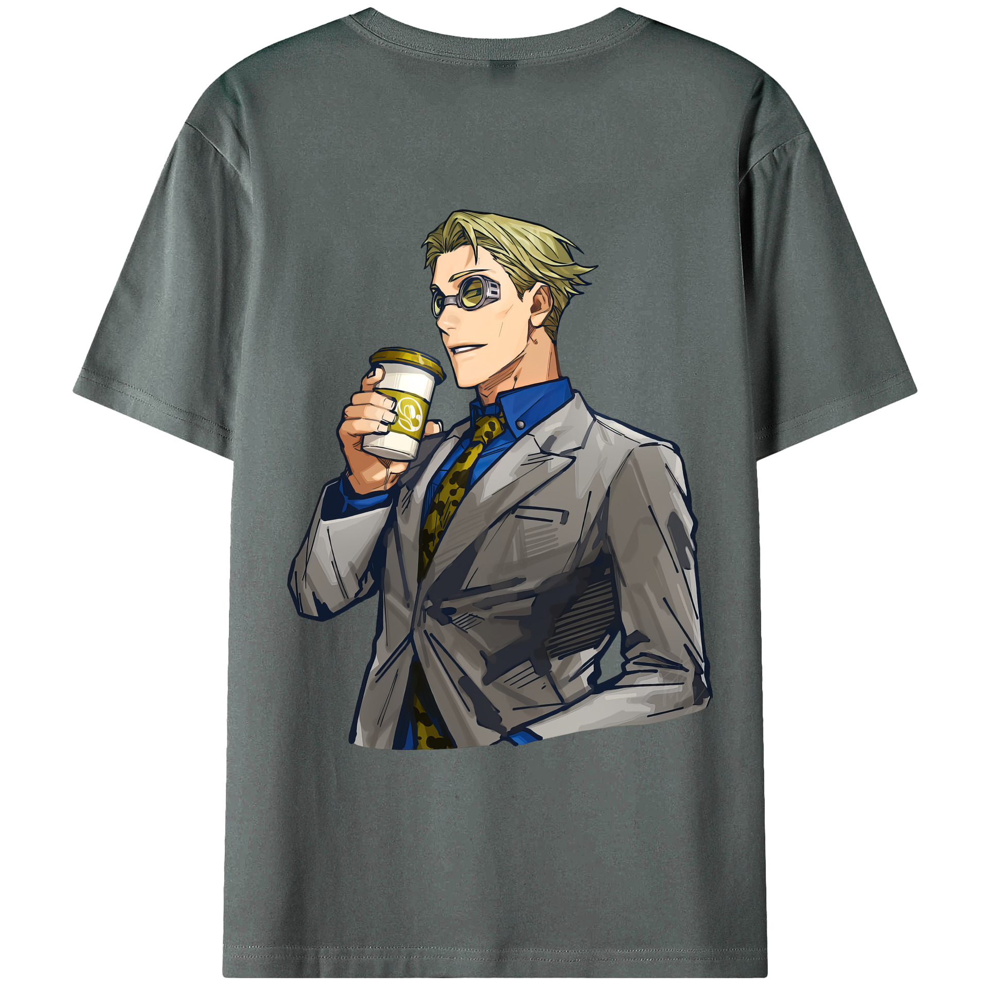 （画像用） 呪術廻戦 Jujutsu Kaisen 綿100％ メンズ半袖Tシャツ（バックプリント） 通気性